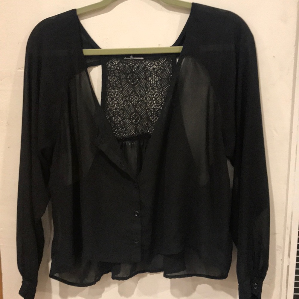 Black Sheer Blouse